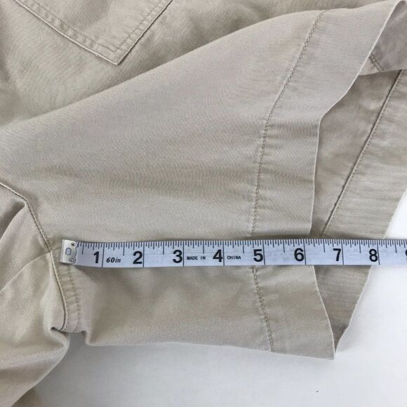 Lauren Jeans Co. Twill Shorts Women's Plus Size 14 Khaki 100% Cotton High Rise - Picture 7 of 9